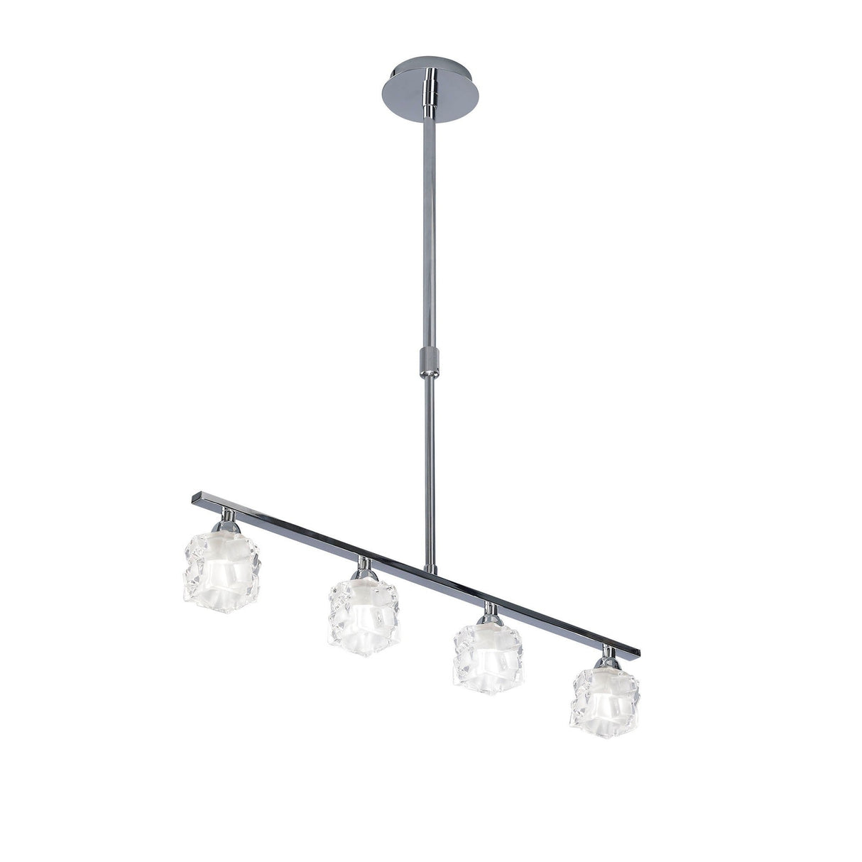 Ice Linear 4 Light Linear Suspension Light - Polished Chrome