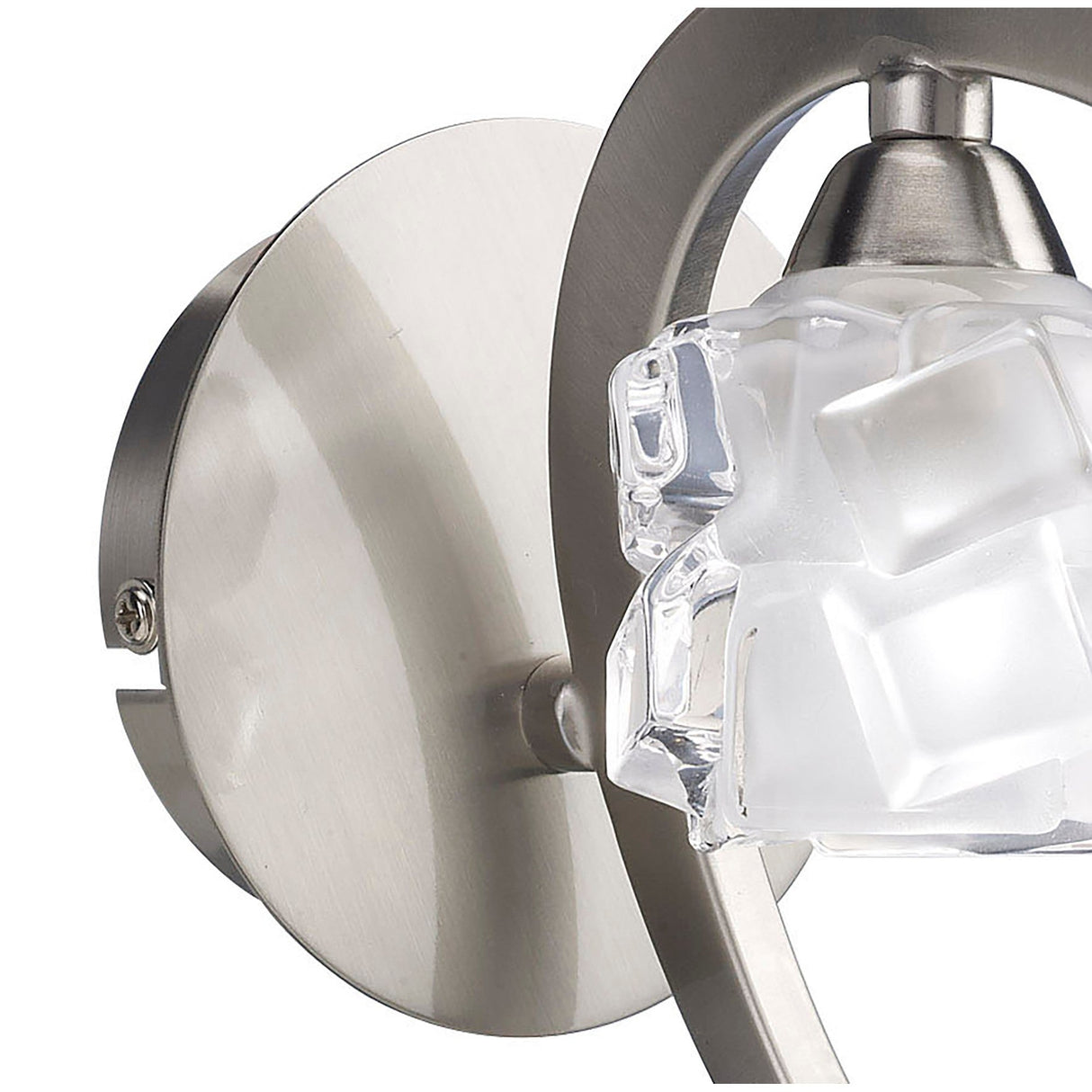 Ice 1 Light Wall Light - Satin Nickel