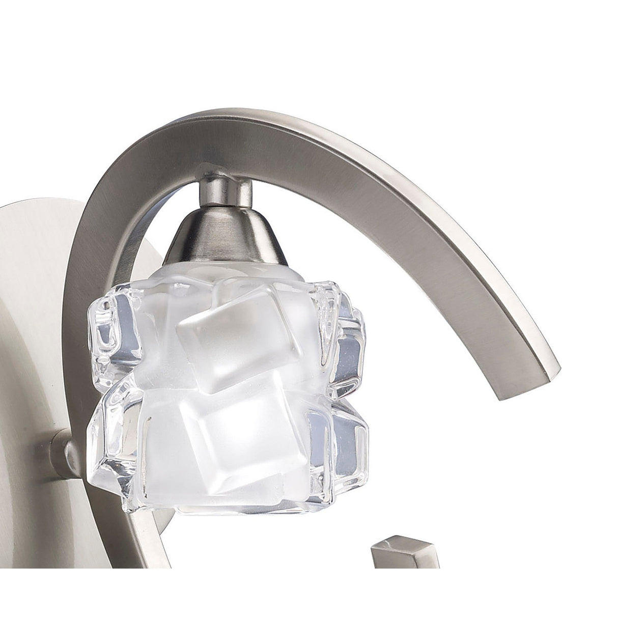 Ice 1 Light Wall Light - Satin Nickel