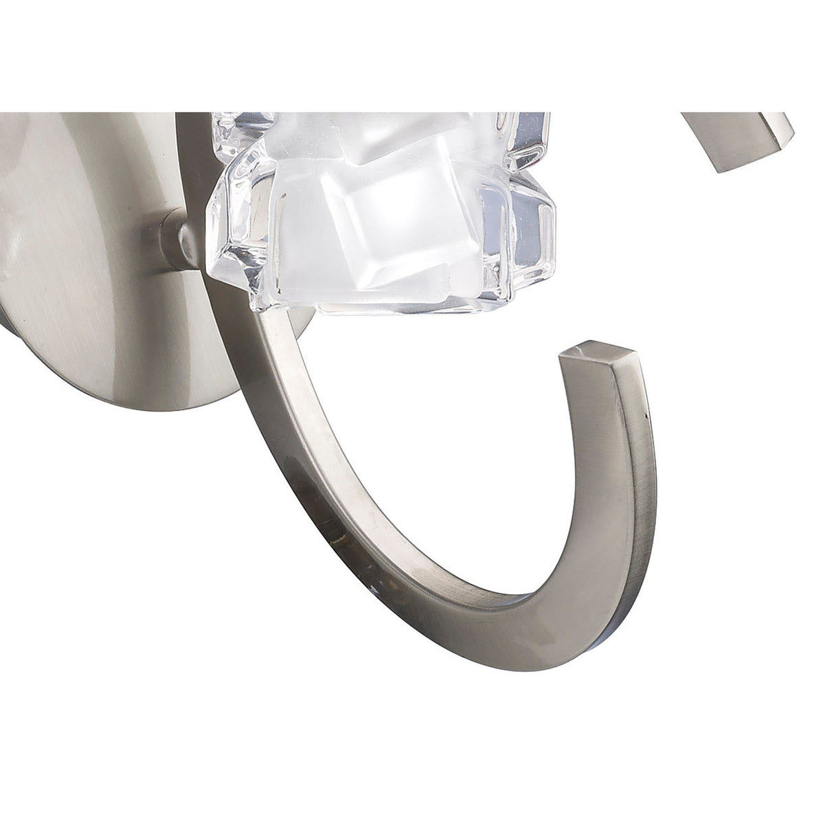 Ice 1 Light Wall Light - Satin Nickel