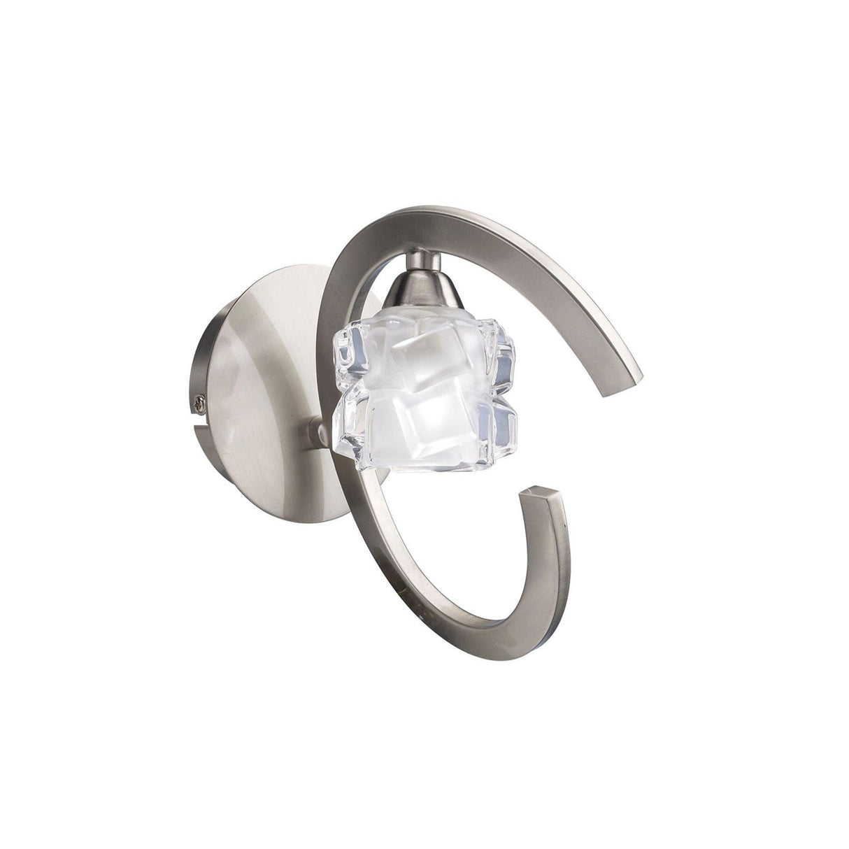 Ice 1 Light Wall Light - Satin Nickel