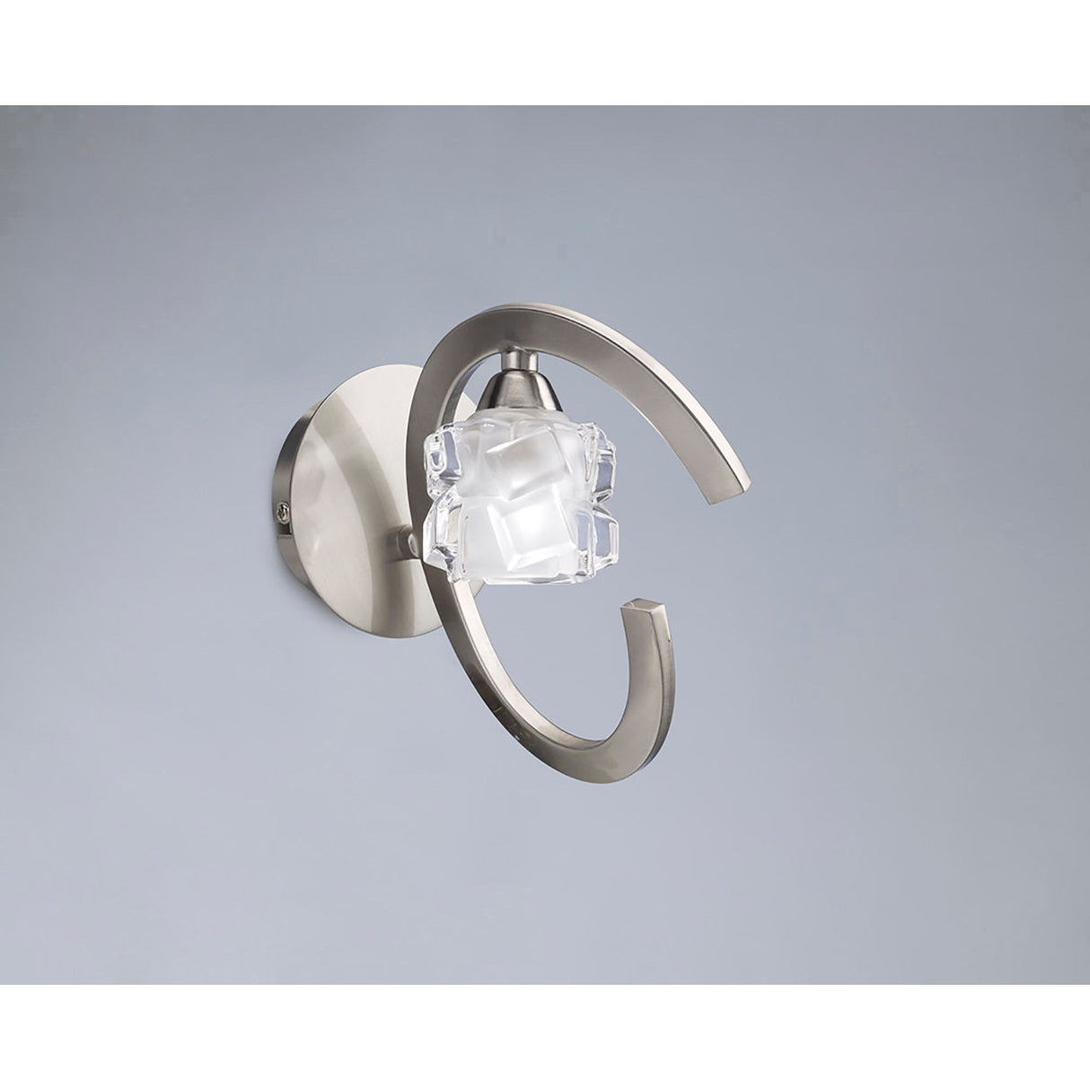 Ice 1 Light Wall Light - Satin Nickel
