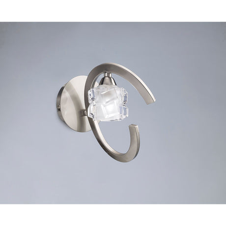 Ice 1 Light Wall Light - Satin Nickel