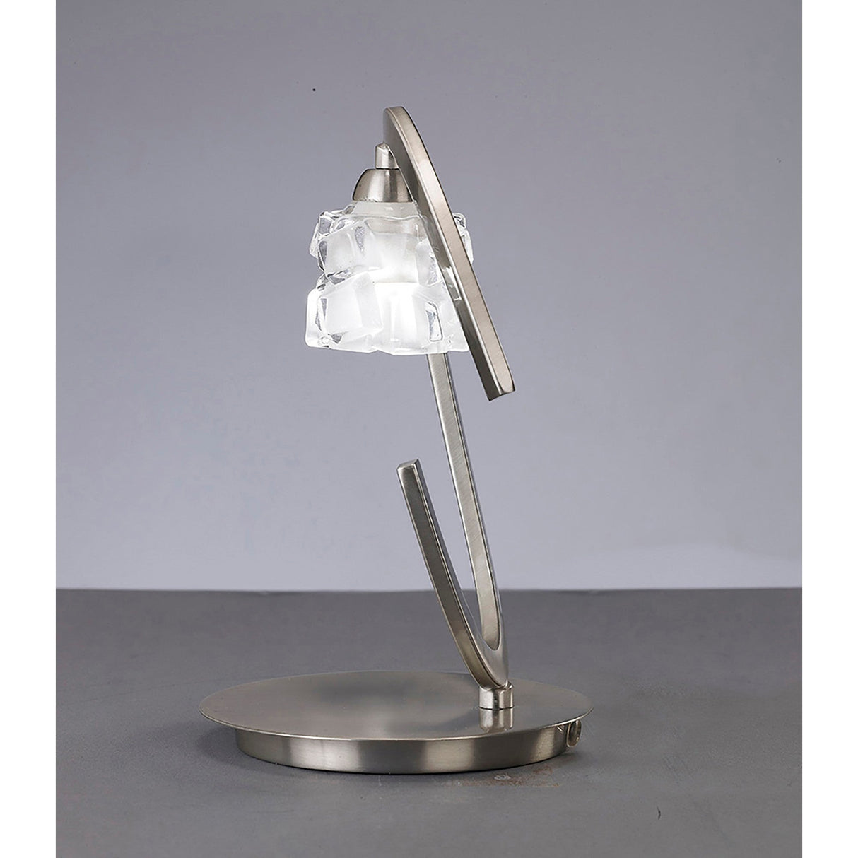 Ice 1 Light Table Lamp - Satin Nickel