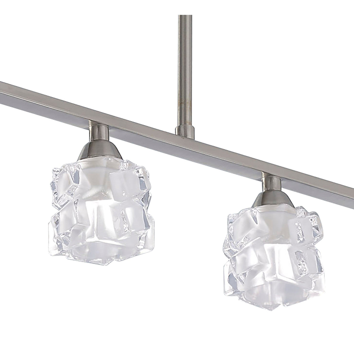 Ice Linear 4 Light Linear Suspension Light - Satin Nickel