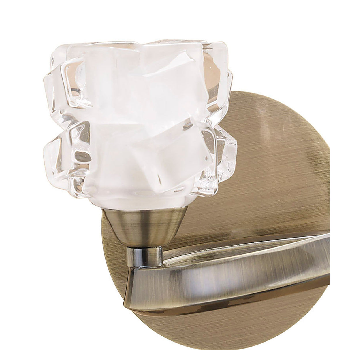 Ice 2 Light Wall Light - Antique Brass