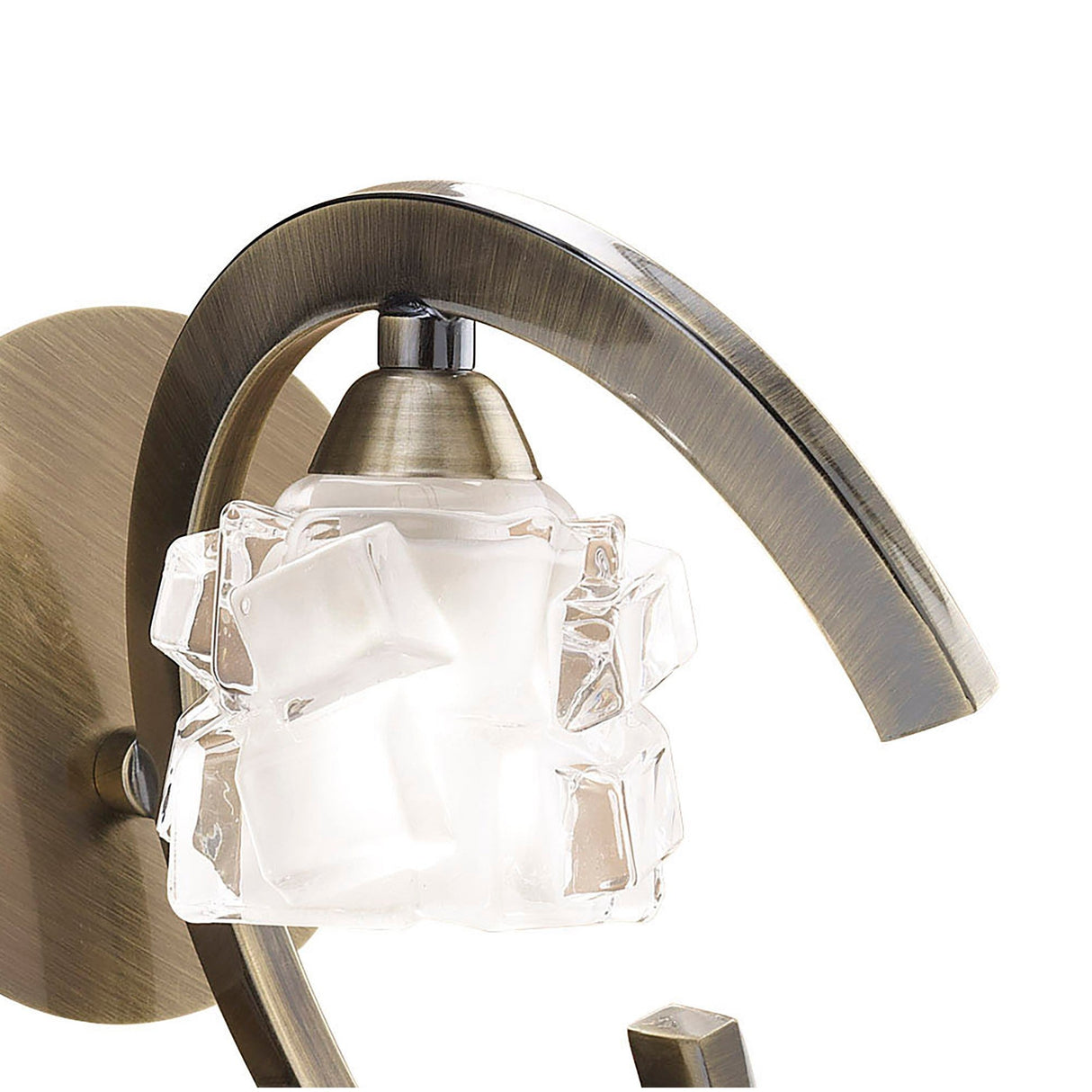 Ice 1 Light Wall Light - Antique Brass