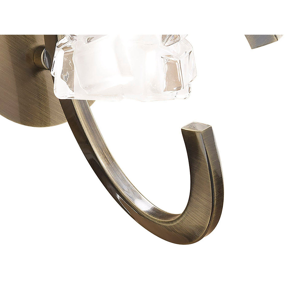 Ice 1 Light Wall Light - Antique Brass