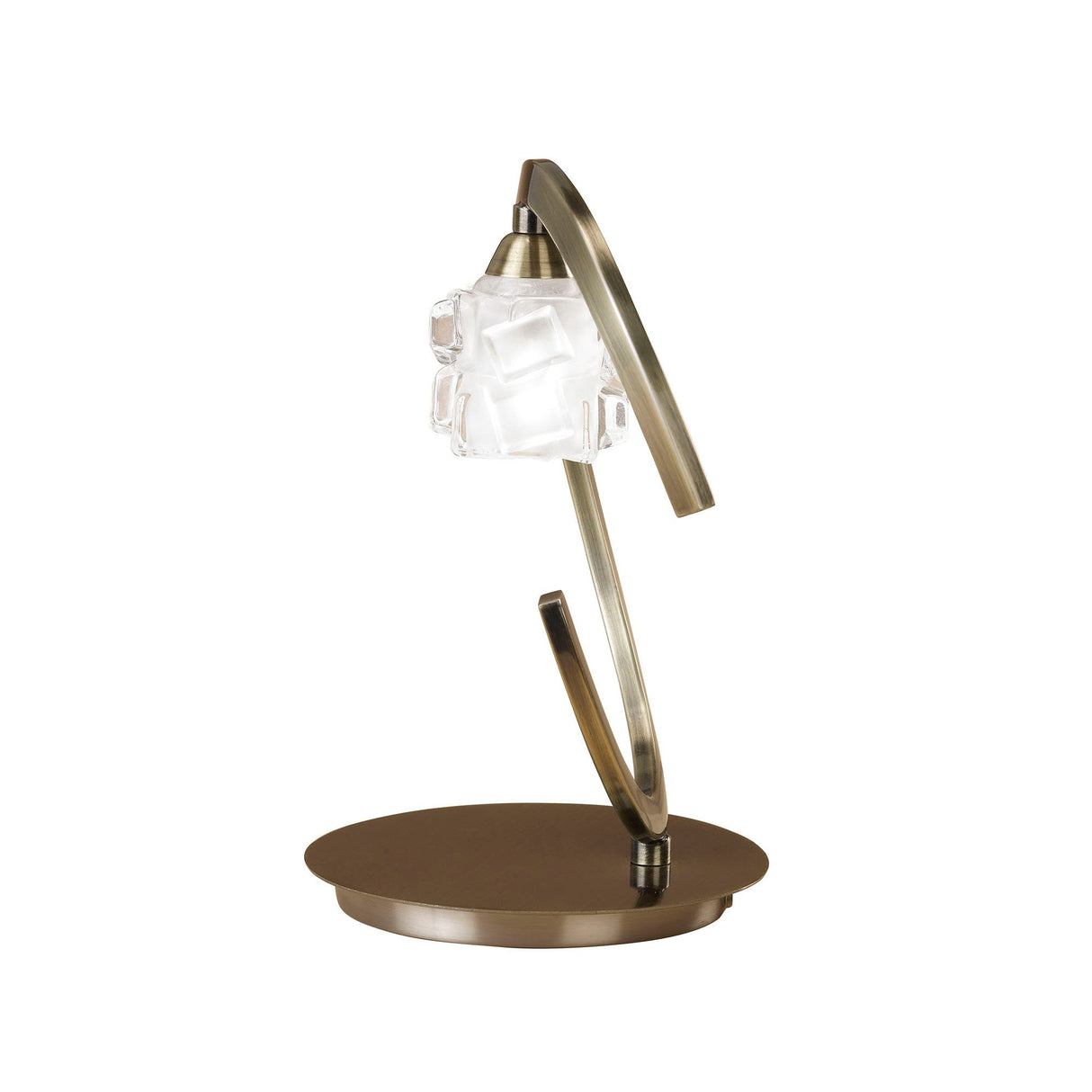 Ice 1 Light Table Lamp - Antique Brass