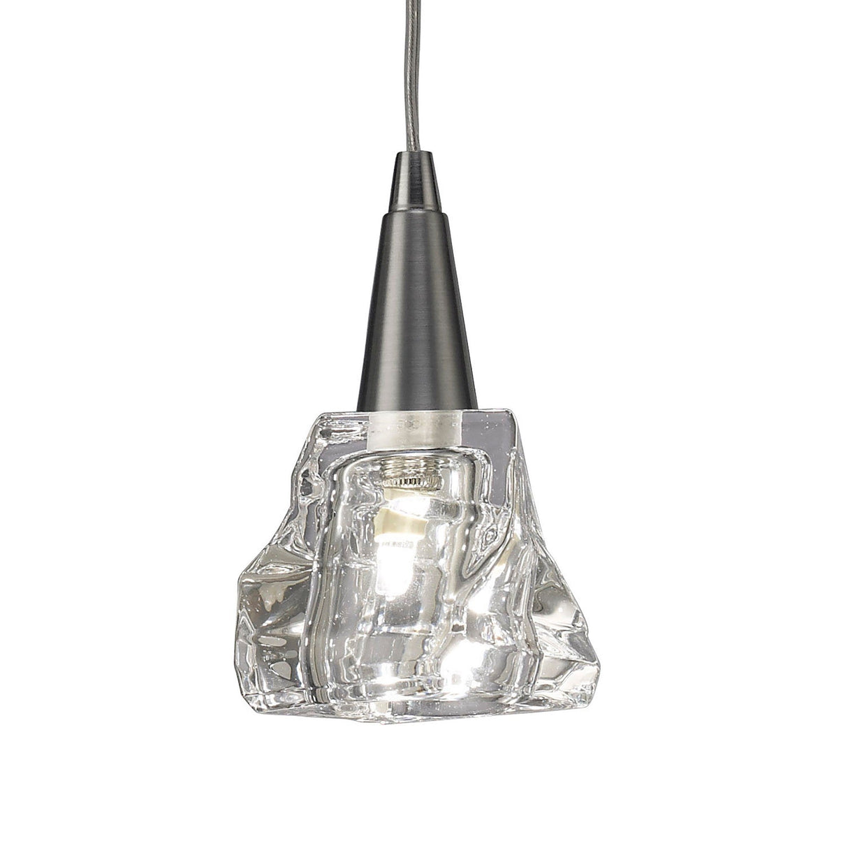 Iku 13cm 1 Light Pendant Light - Satin Nickel