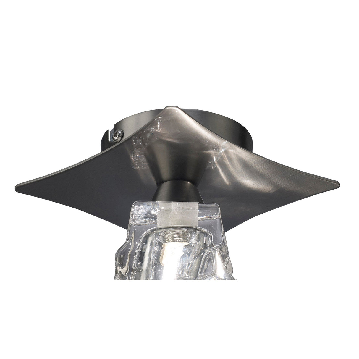 Iku 1 Light Semi-Flush Ceiling Light - Satin Nickel