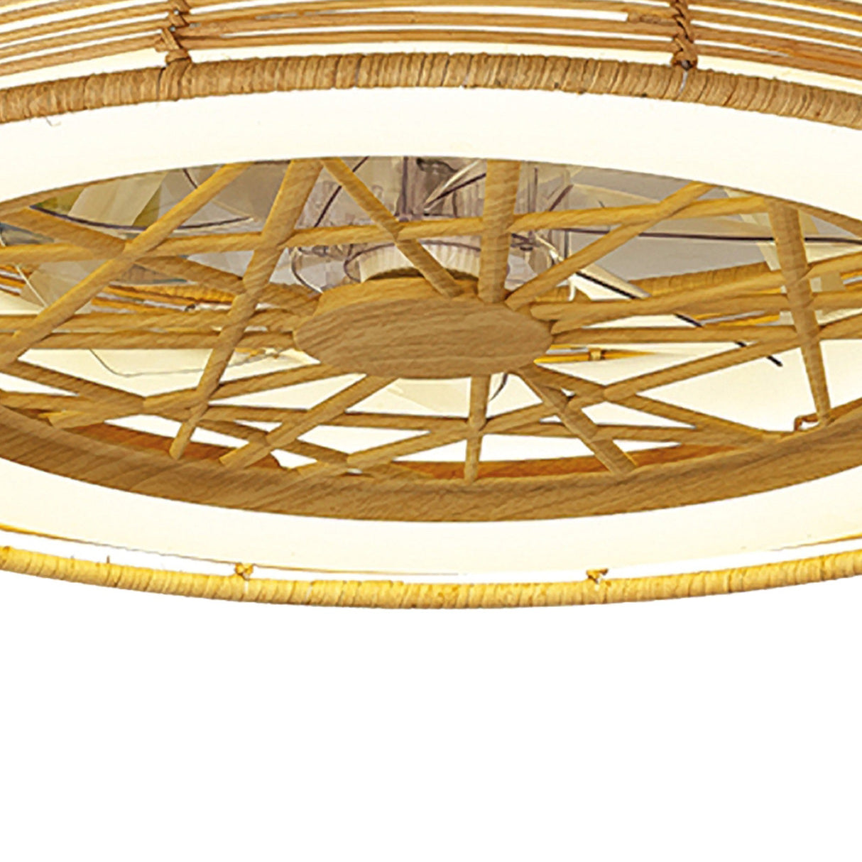 Indonesia CCT Dimmable LED Ceiling Retractable Fan Light - Brown