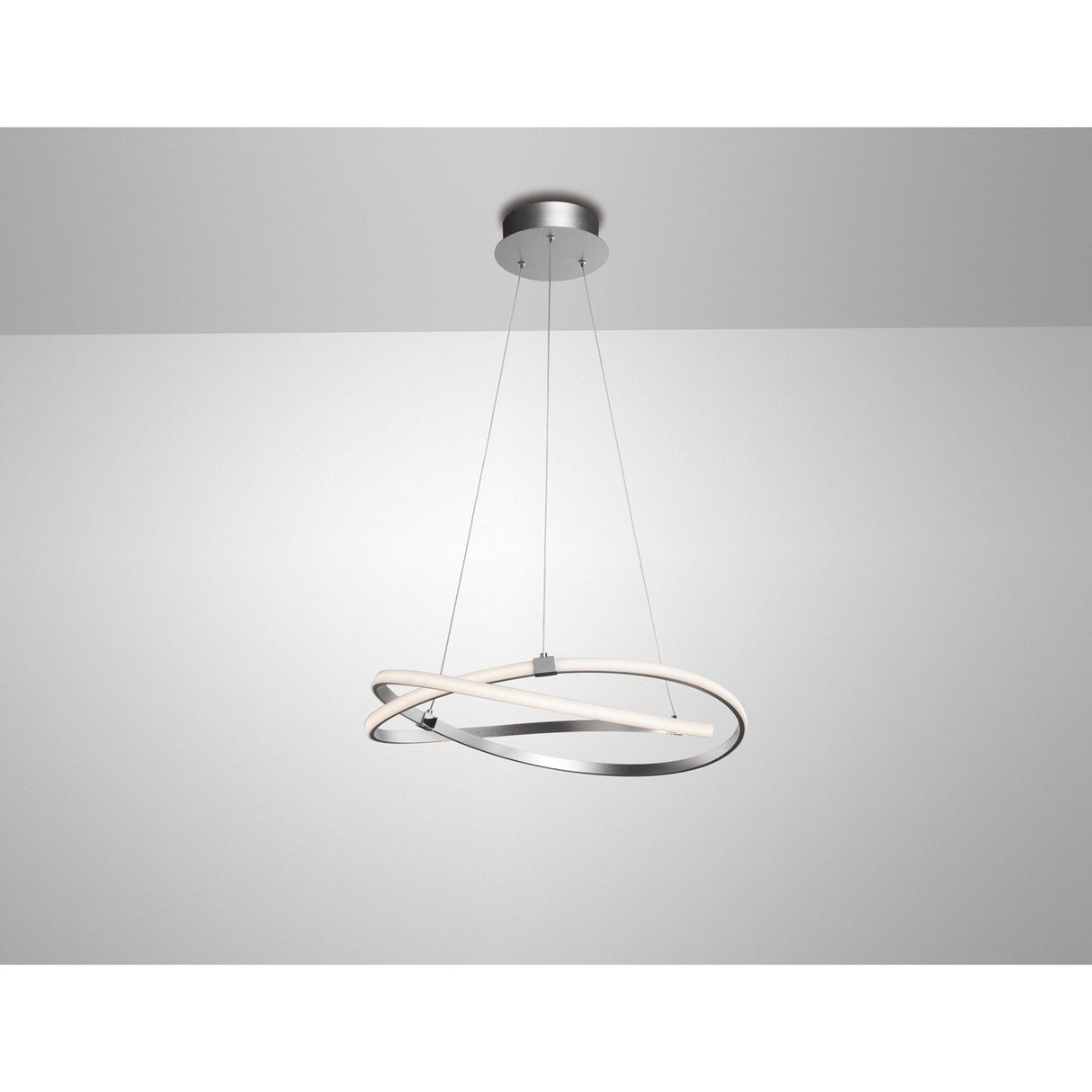 Infinity 51cm Dimmable LED Suspension Light - Chrome & White