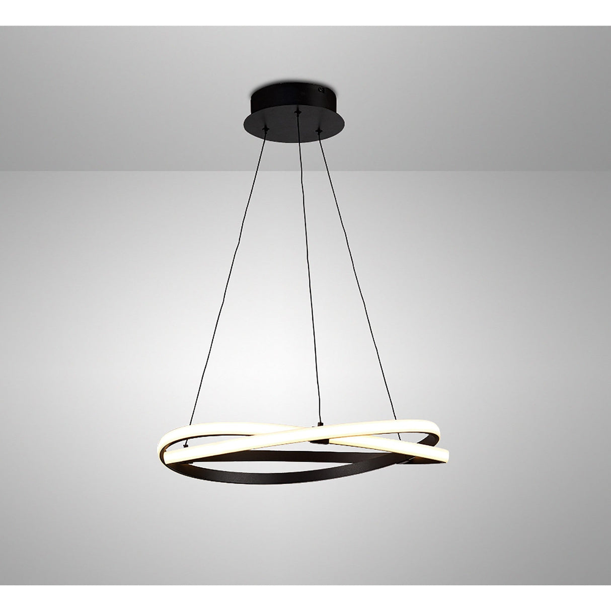 Infinity 51cm Dimmable LED Suspension Light - Brown & White