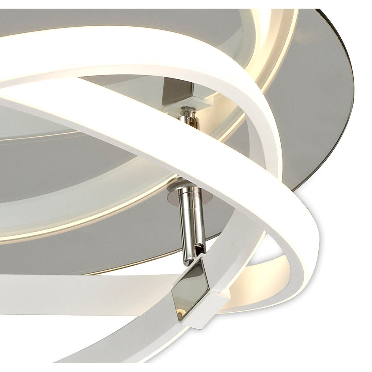 Infinity Blanco LED Mirror Semi-Flush Ceiling Light 4000K 30W - White