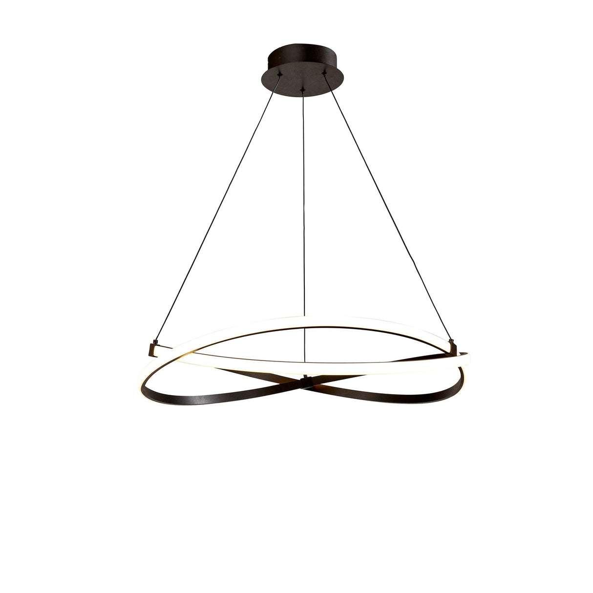 Infinity 51cm LED Suspension Light - Brown Oxide & White