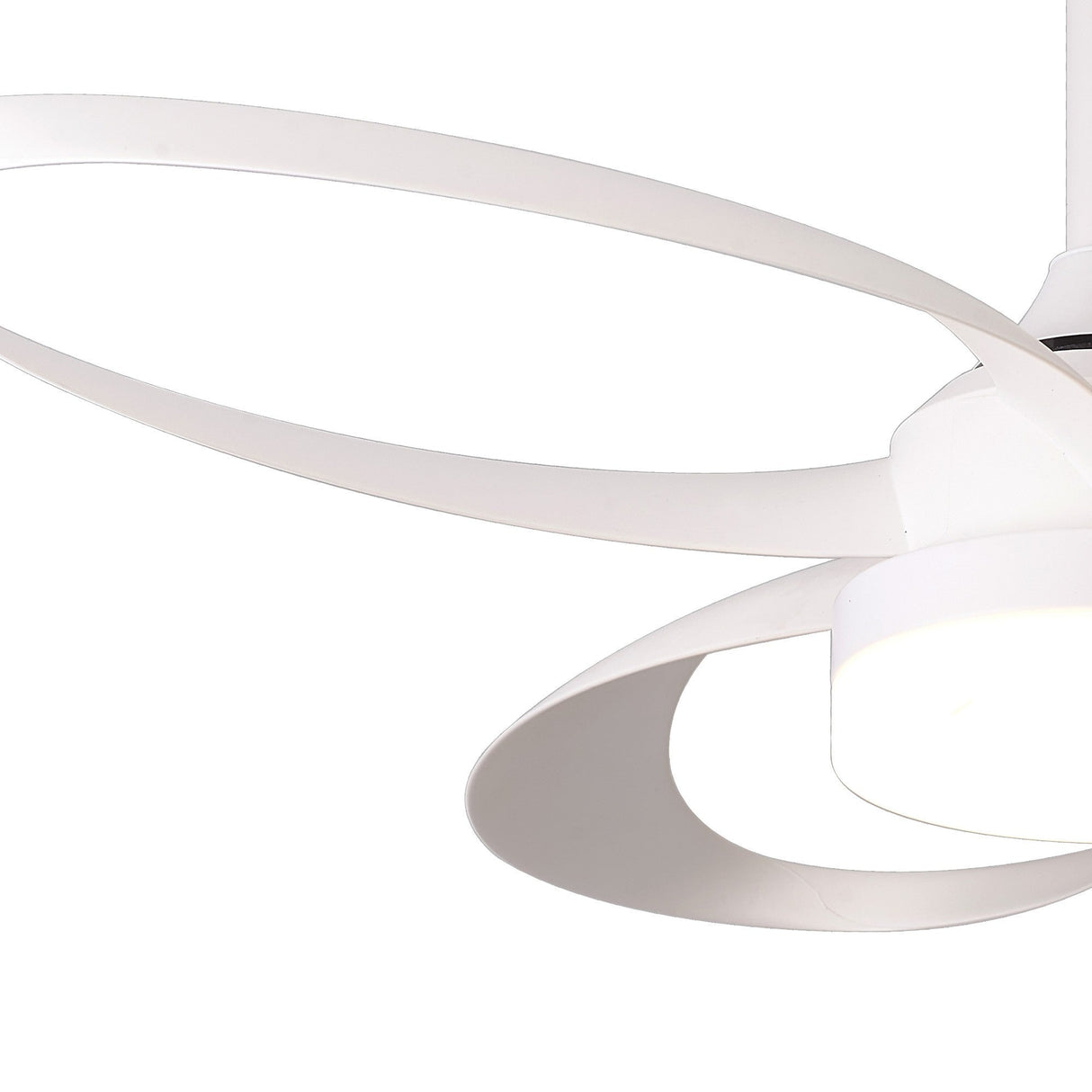 Infinity CCT Dimmable LED Ceiling Retractable Fan Light With Remote Control - White