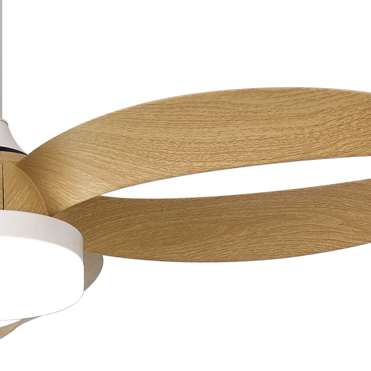 Infinity CCT Dimmable LED Ceiling Retractable Fan Light With Remote Control - White/Brown