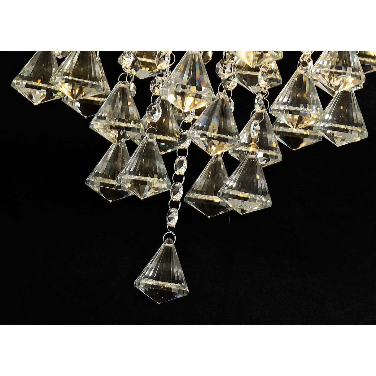 Inina 4 Light Crystal Semi-Flush Ceiling Light - Polished Chrome