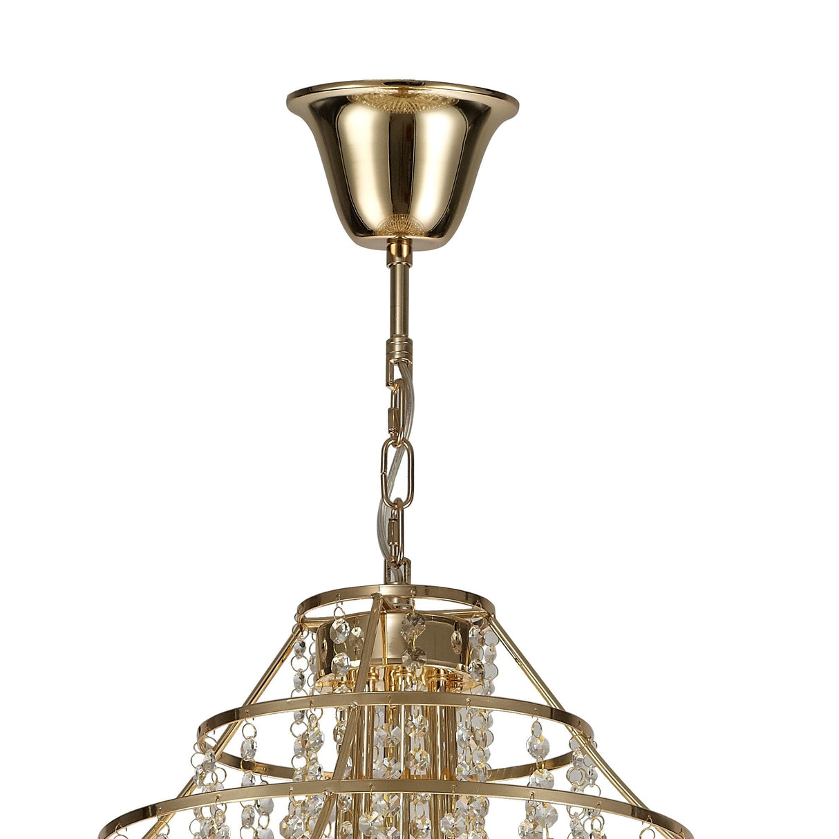 Inina 88cm 9 Light Crystal Chandelier - French Gold