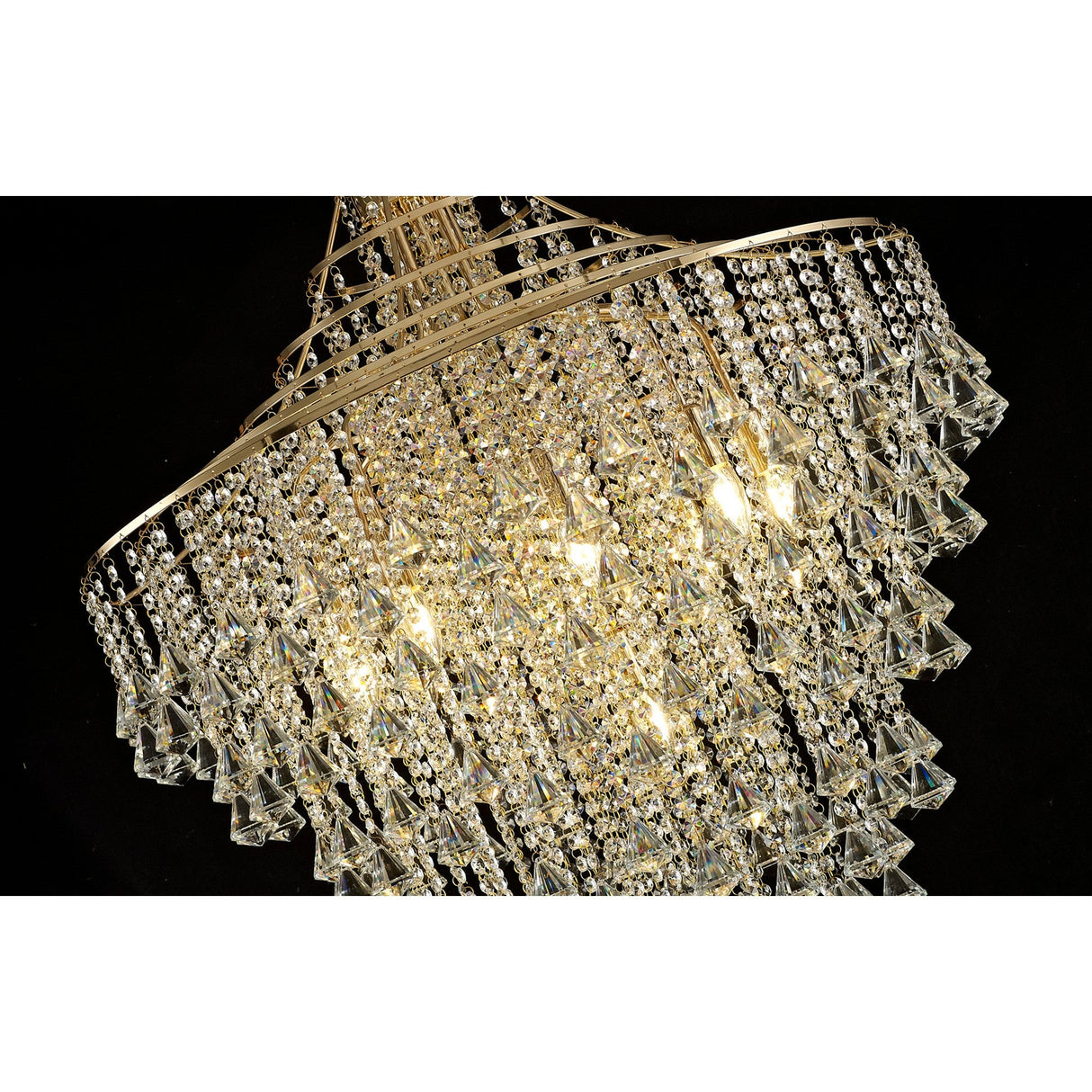 Inina 88cm 9 Light Crystal Chandelier - French Gold