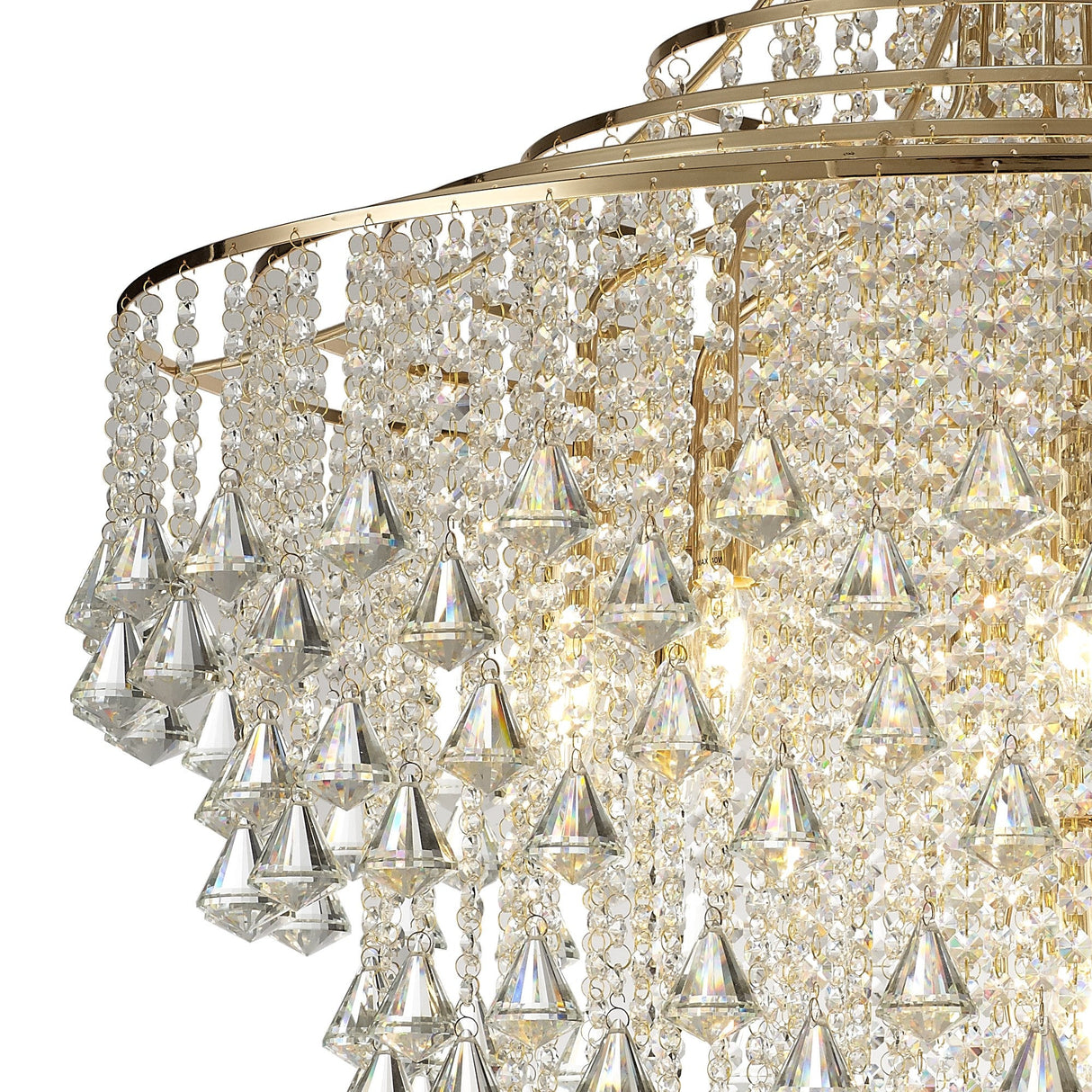 Inina 88cm 9 Light Crystal Chandelier - French Gold