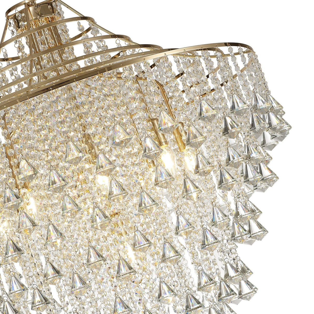 Inina 88cm 9 Light Crystal Chandelier - French Gold