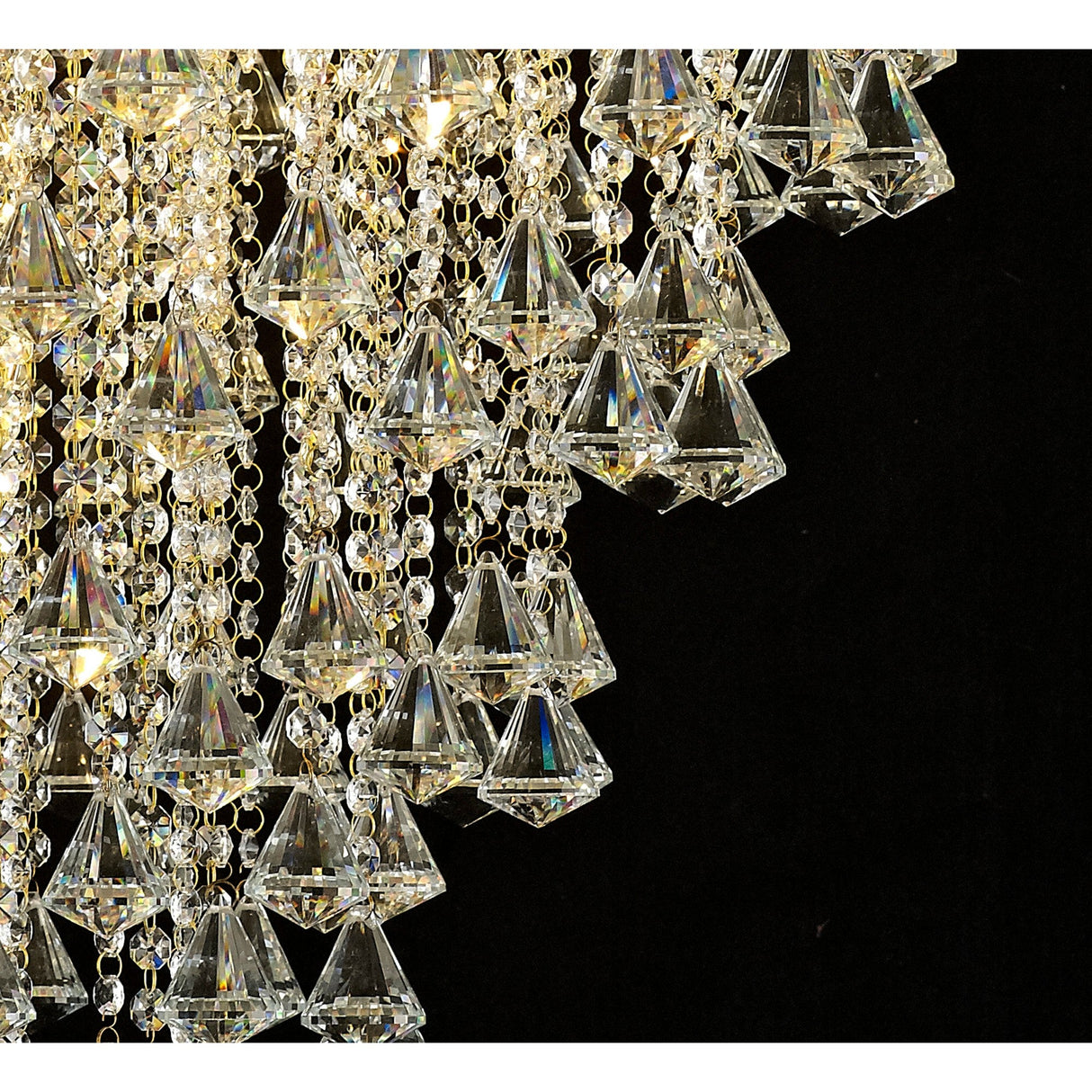 Inina 88cm 9 Light Crystal Chandelier - French Gold