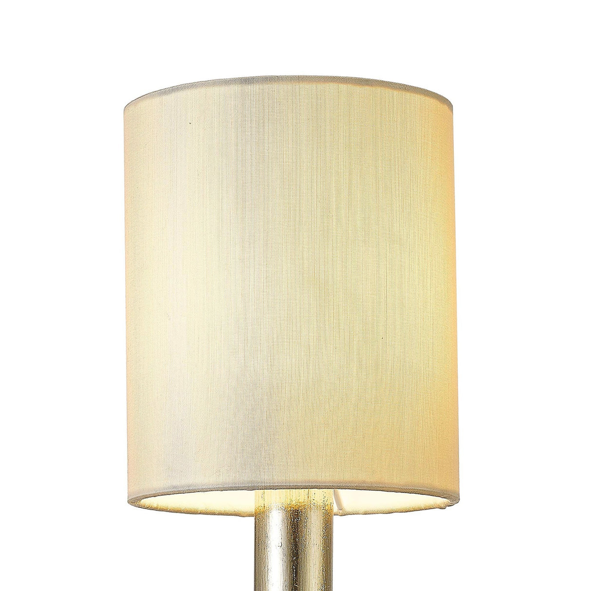 Isabella 1 Light Wall Light - Silver With Beige Shade