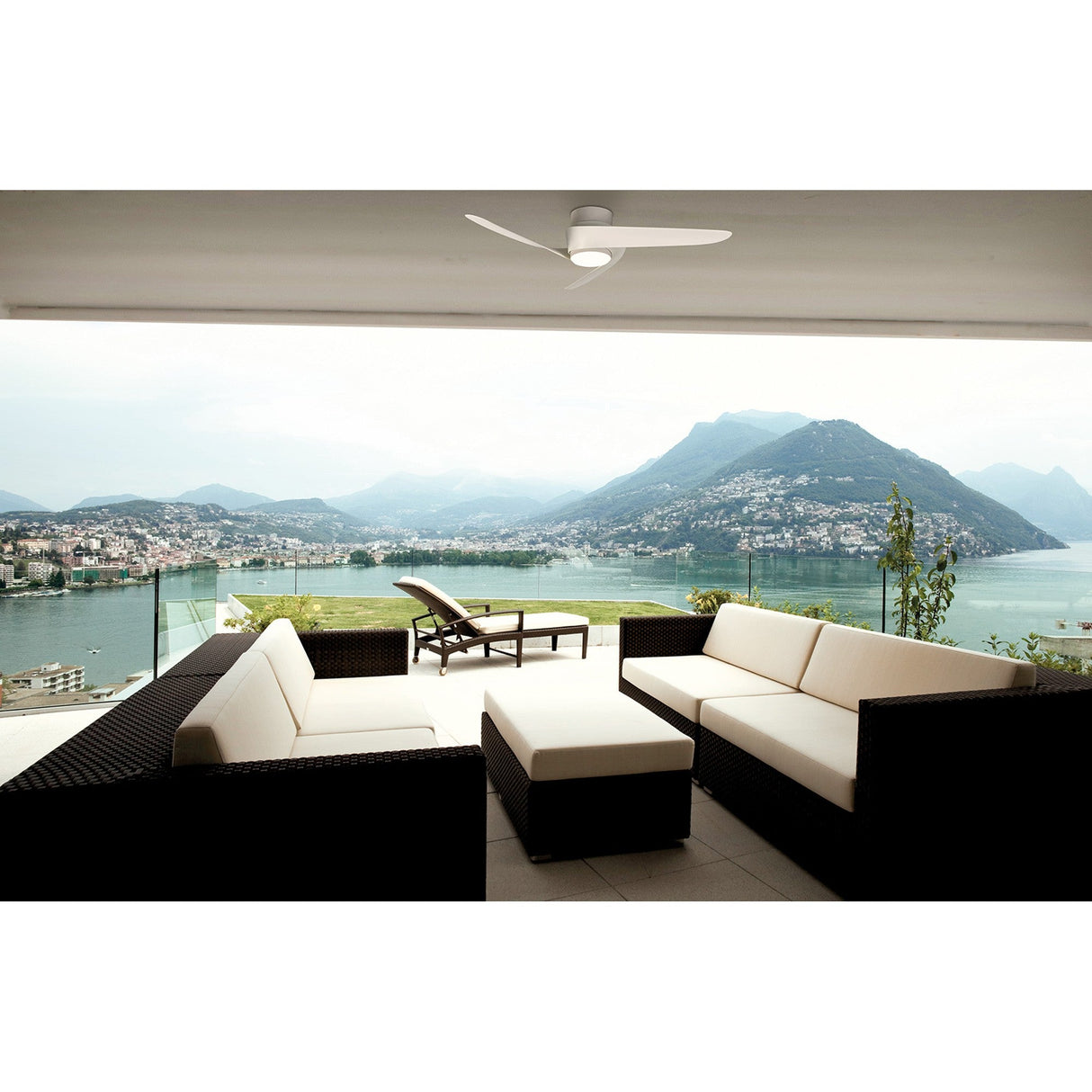 Island CCT Dimmable LED Ceiling Fan Light With Remote & APP Control - Black