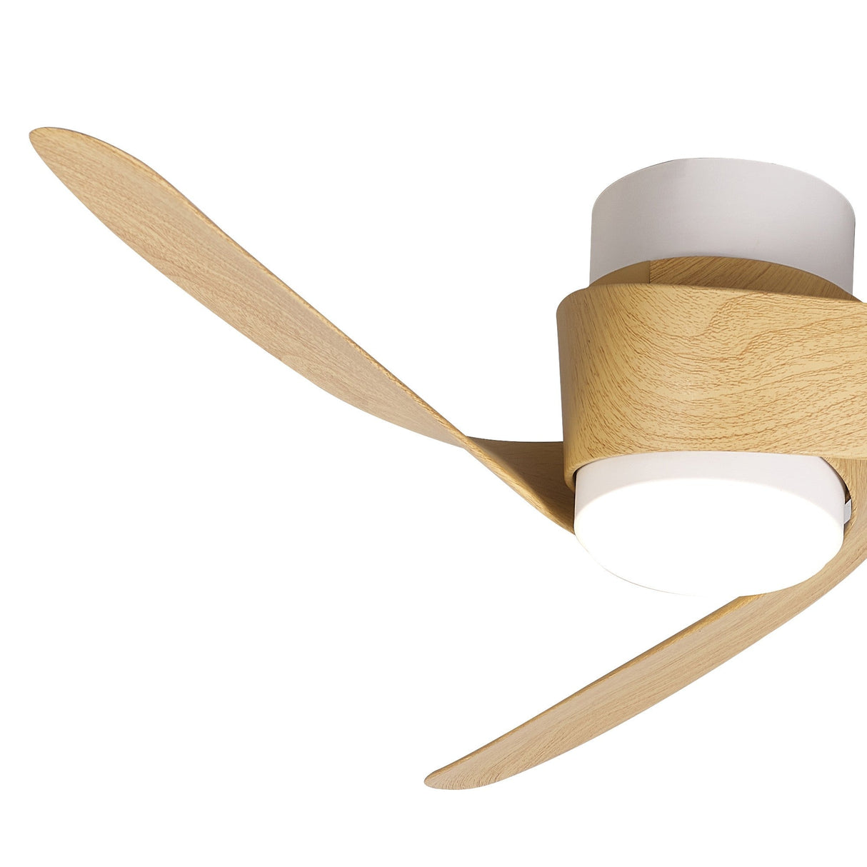 Island CCT Dimmable LED Ceiling Fan Light With Remote & APP Control - White/Brown