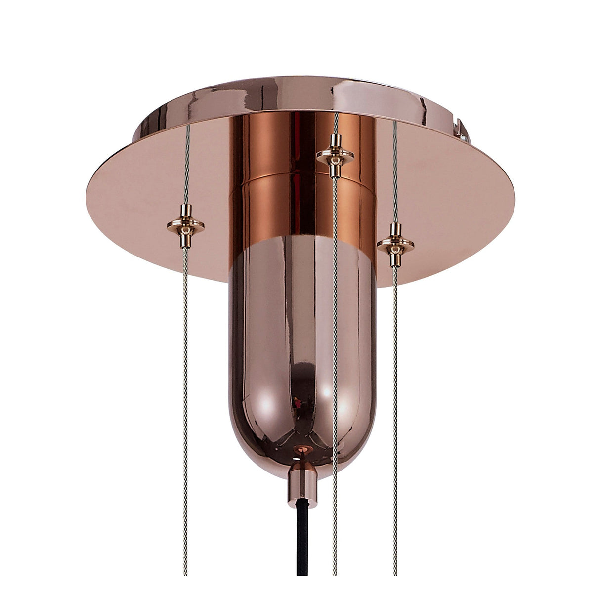 Jarras 40cm 1 Light Glass Pendant Light - Copper & Rose Gold