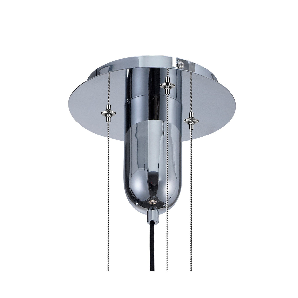 Jarras 40cm 1 Light Glass Pendant Light - Chrome & Ash Grey