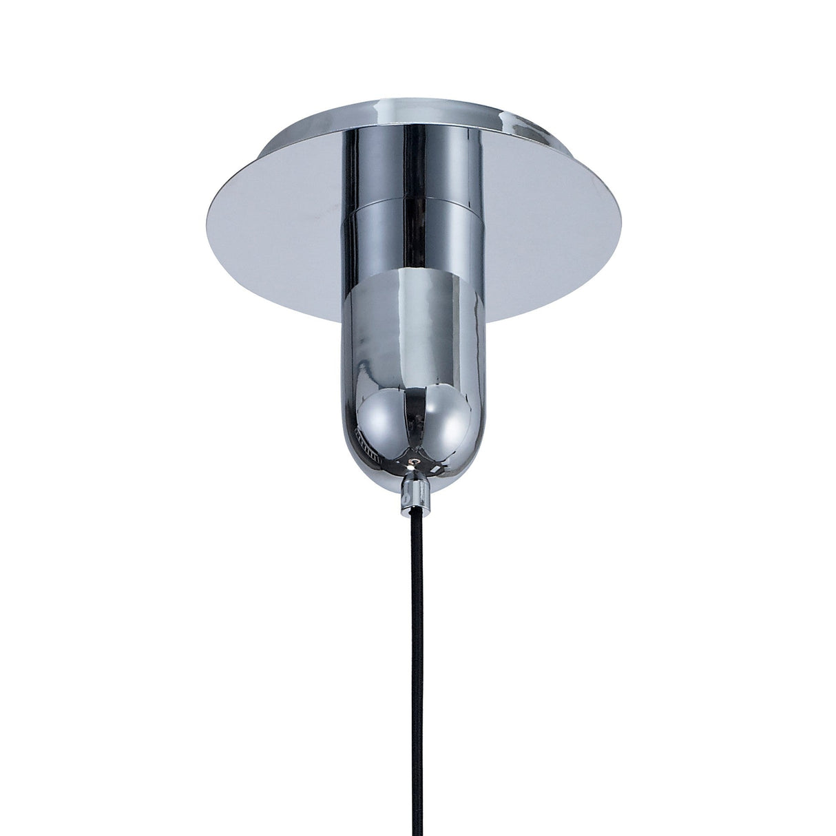 Jarras 20cm Large 1 Light Glass Pendant Light - Chrome & Ash Grey