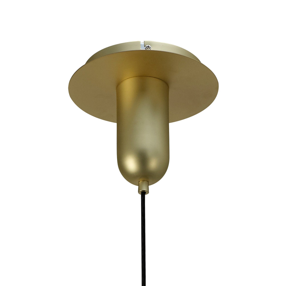 Jarras 20cm Large 1 Light Glass Pendant Light - Matt Gold & Cognac