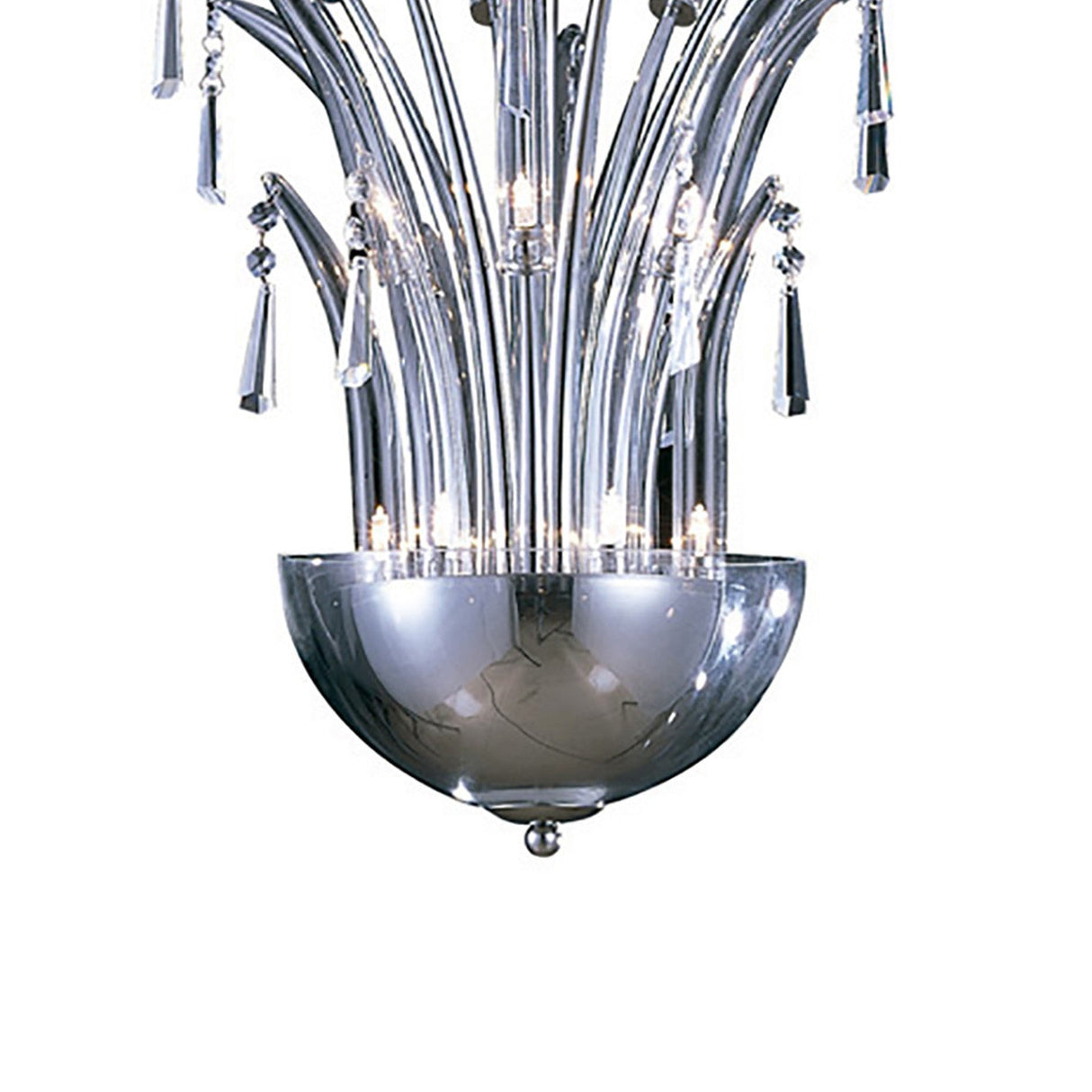 Jasper 18 Light Crystal Semi-Flush Ceiling Light - Polished Chrome