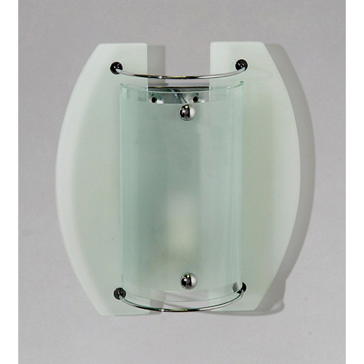 Jiva 1 Light Frosted Glass Wall Light - Chrome