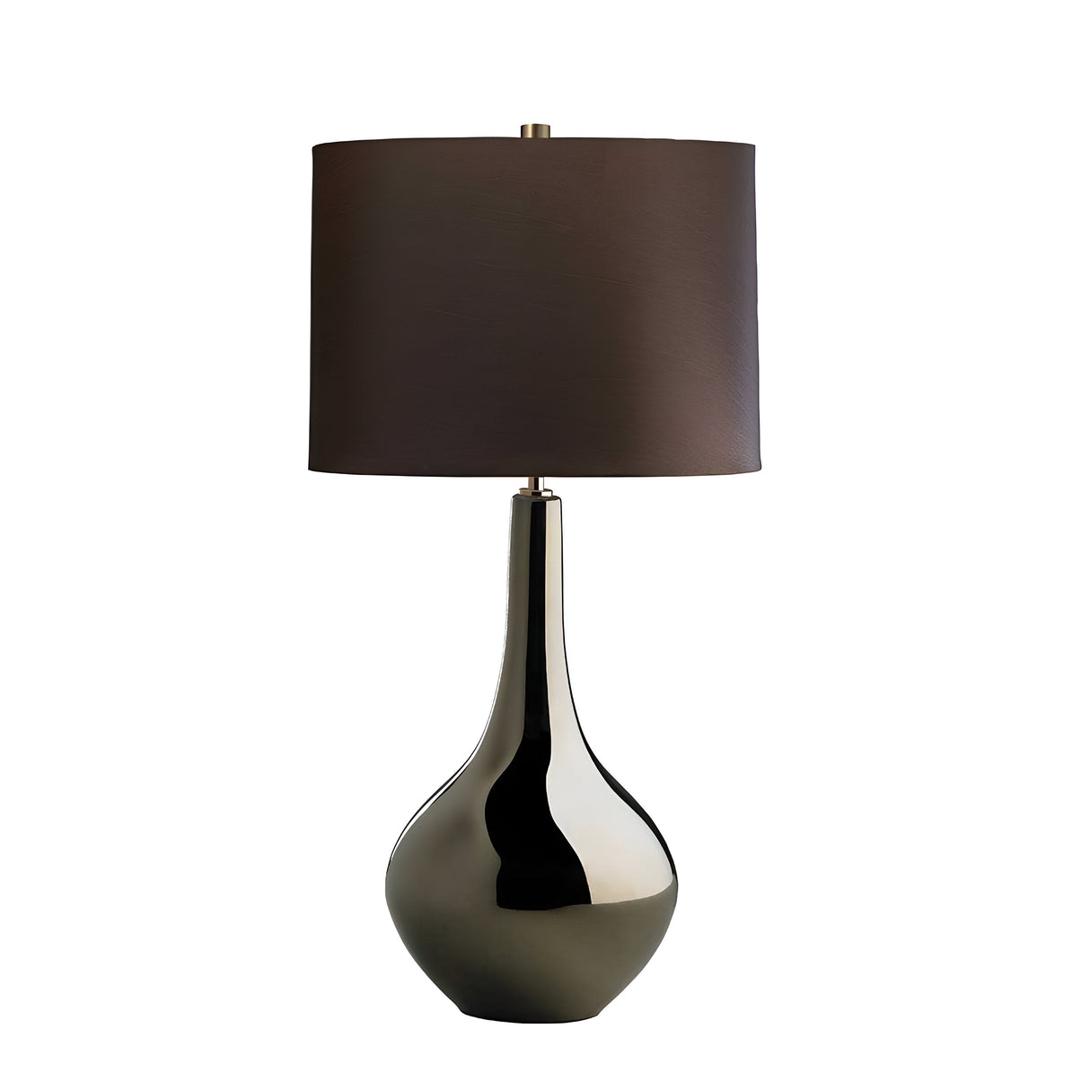 Job 1 Light Table Lamp - Bronze Metallic, Brown Shade.