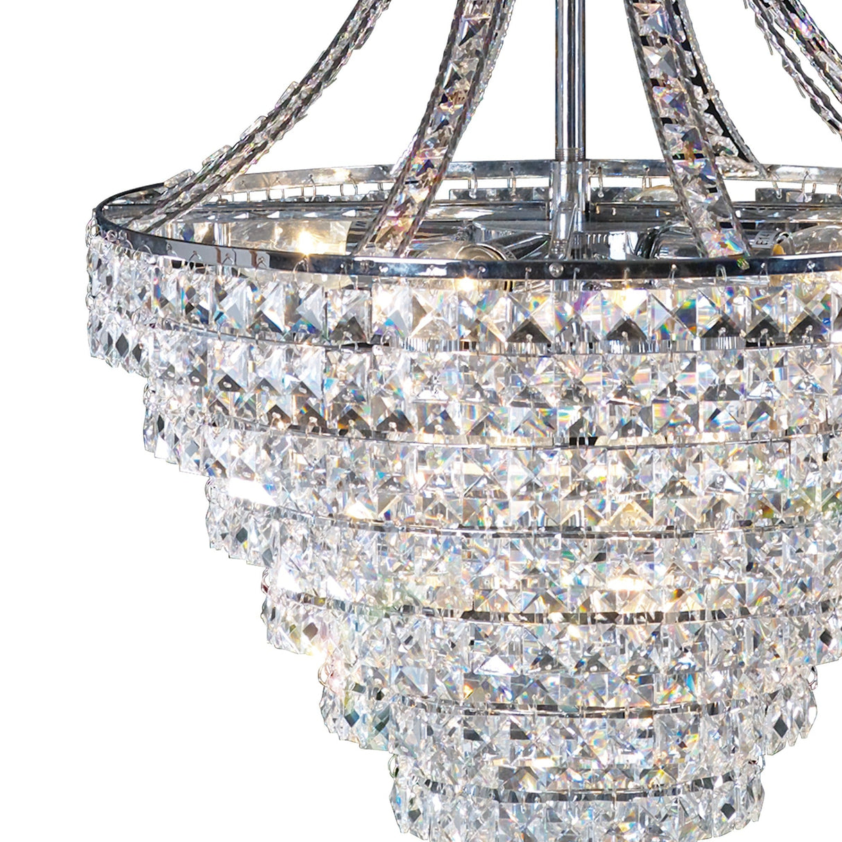 Kanya 40cm 8 Light Crystal Chandelier - Polished Chrome