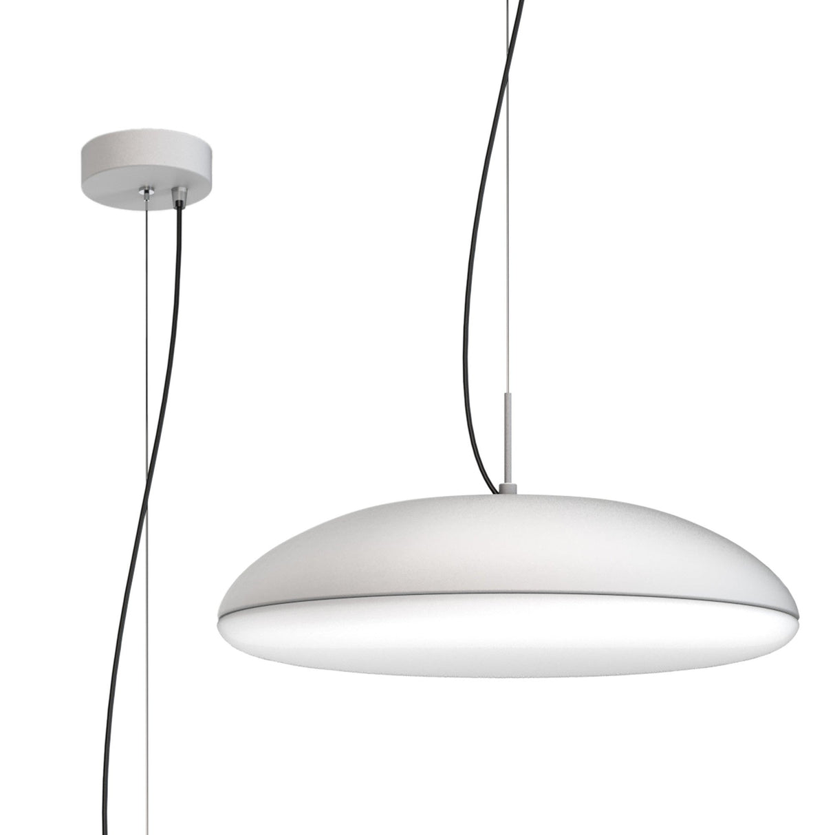 Kazz Large Round 6 Light Pendant Light - White