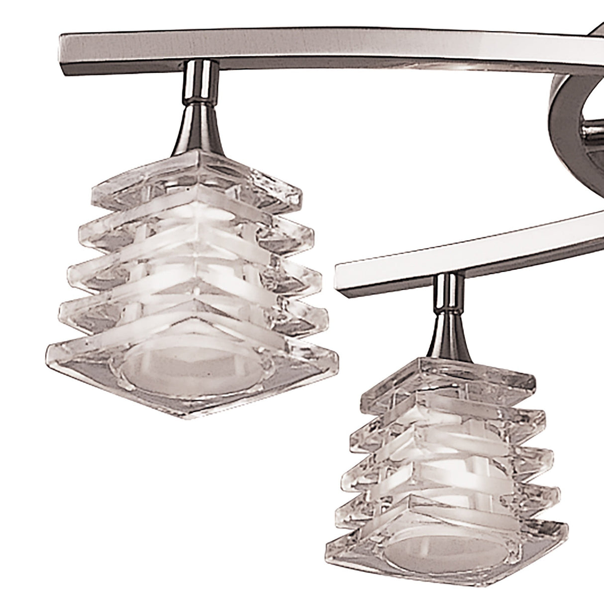 Keops 49cm Telescopic 4 Light Chandelier/Semi-Flush Ceiling Light - Nickel