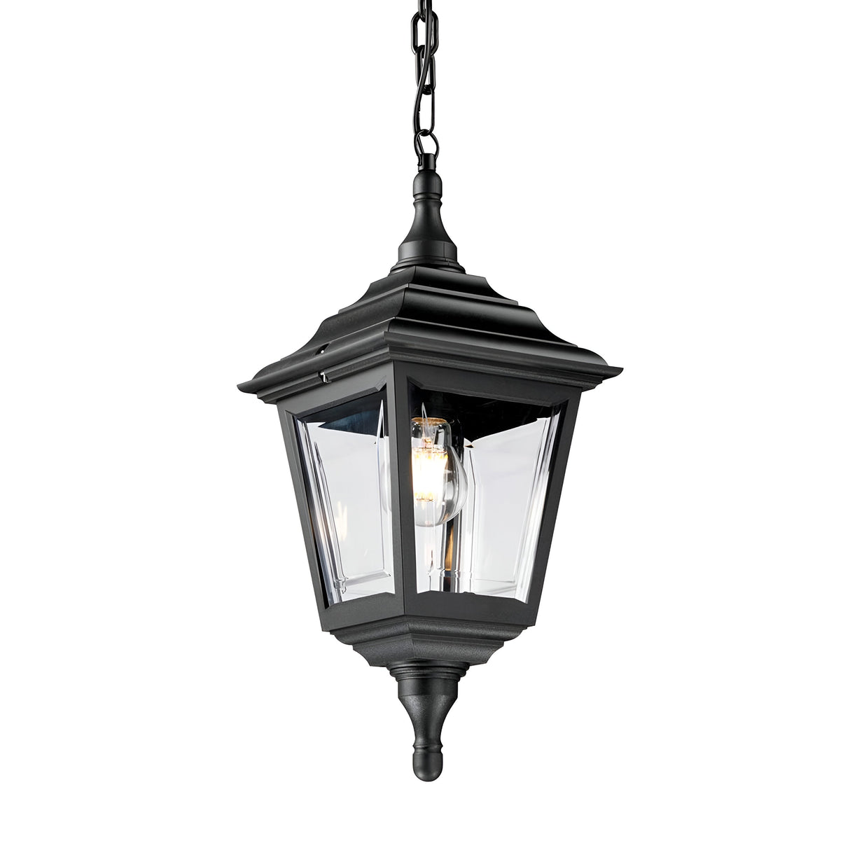 Kerry 1 Light Chain Lantern - Black