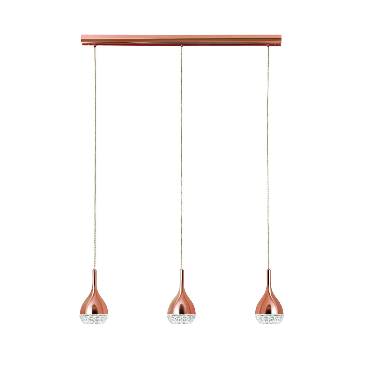Khalifa 3 Light Bar Pendant Light - Copper