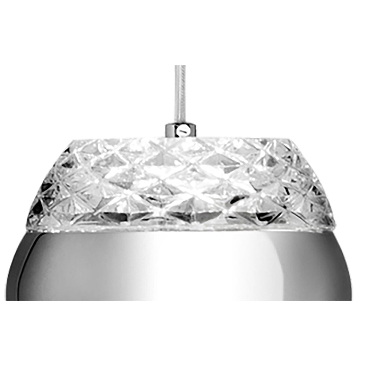 Khalifa 5 Light LED Glass Cluster Pendant Light - Polished Chrome