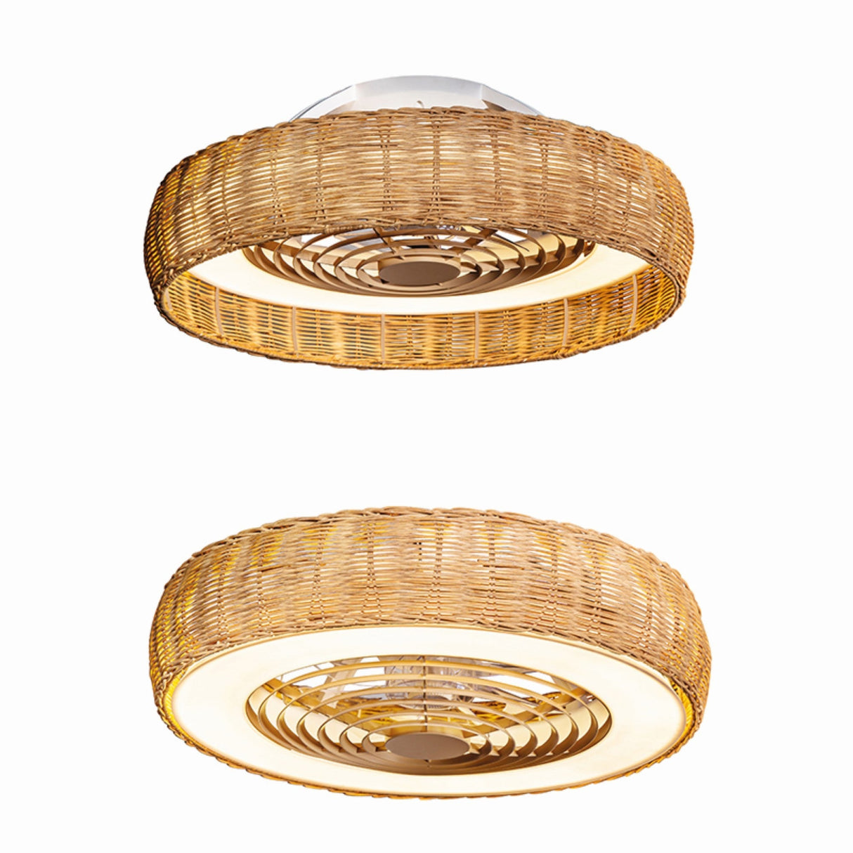 Kilimanjaro CCT Dimmable LED Ceiling Retractable Fan Light With Remote Control - Brown