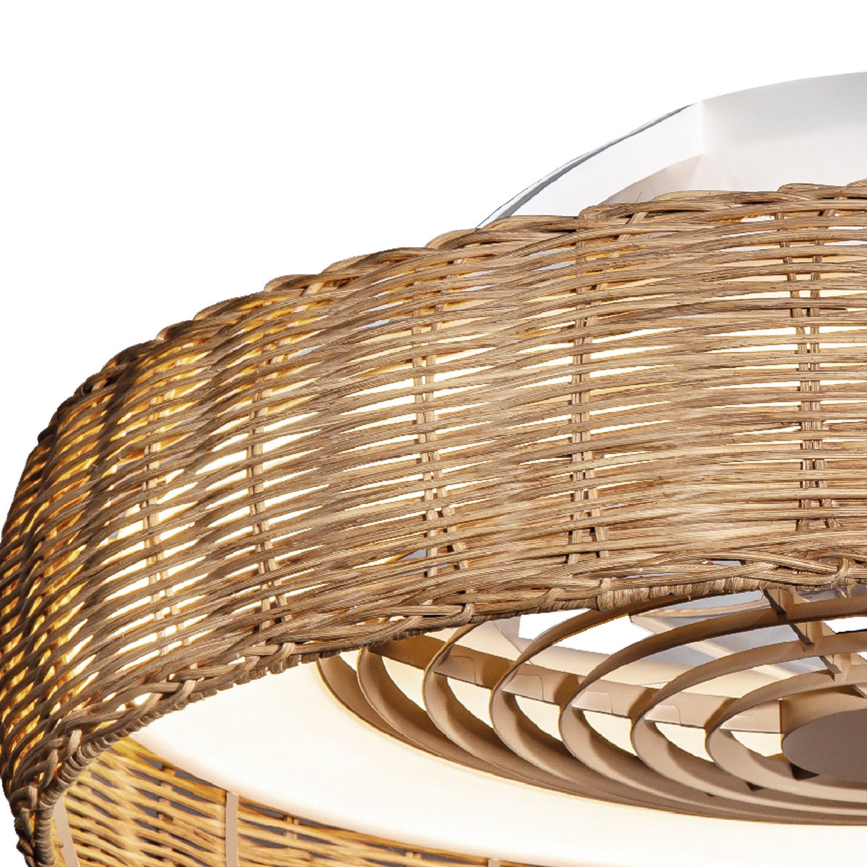 Kilimanjaro CCT Dimmable LED Ceiling Retractable Fan Light With Remote Control - Brown