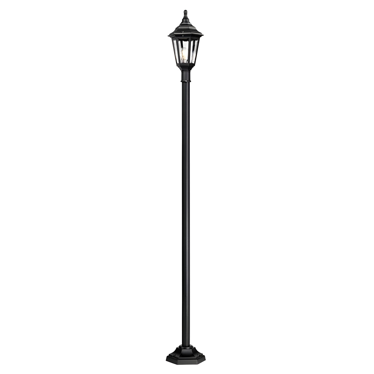 Kinsale 1 Light Lamp Post - Black
