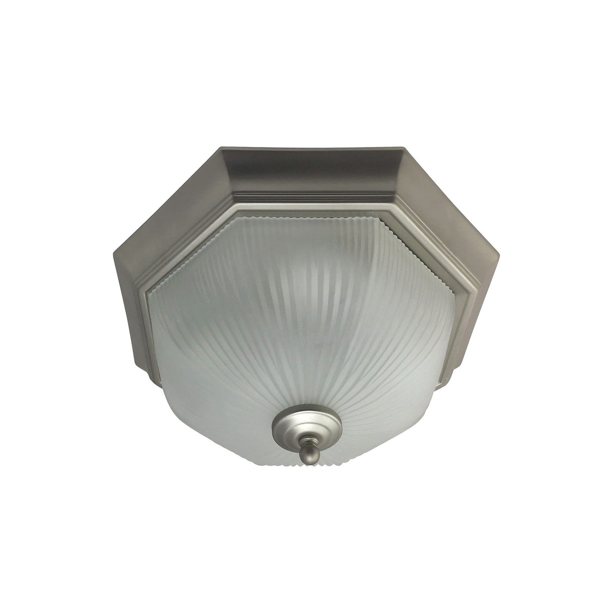Fia 2 Light Flush Ceiling Light - Nickel