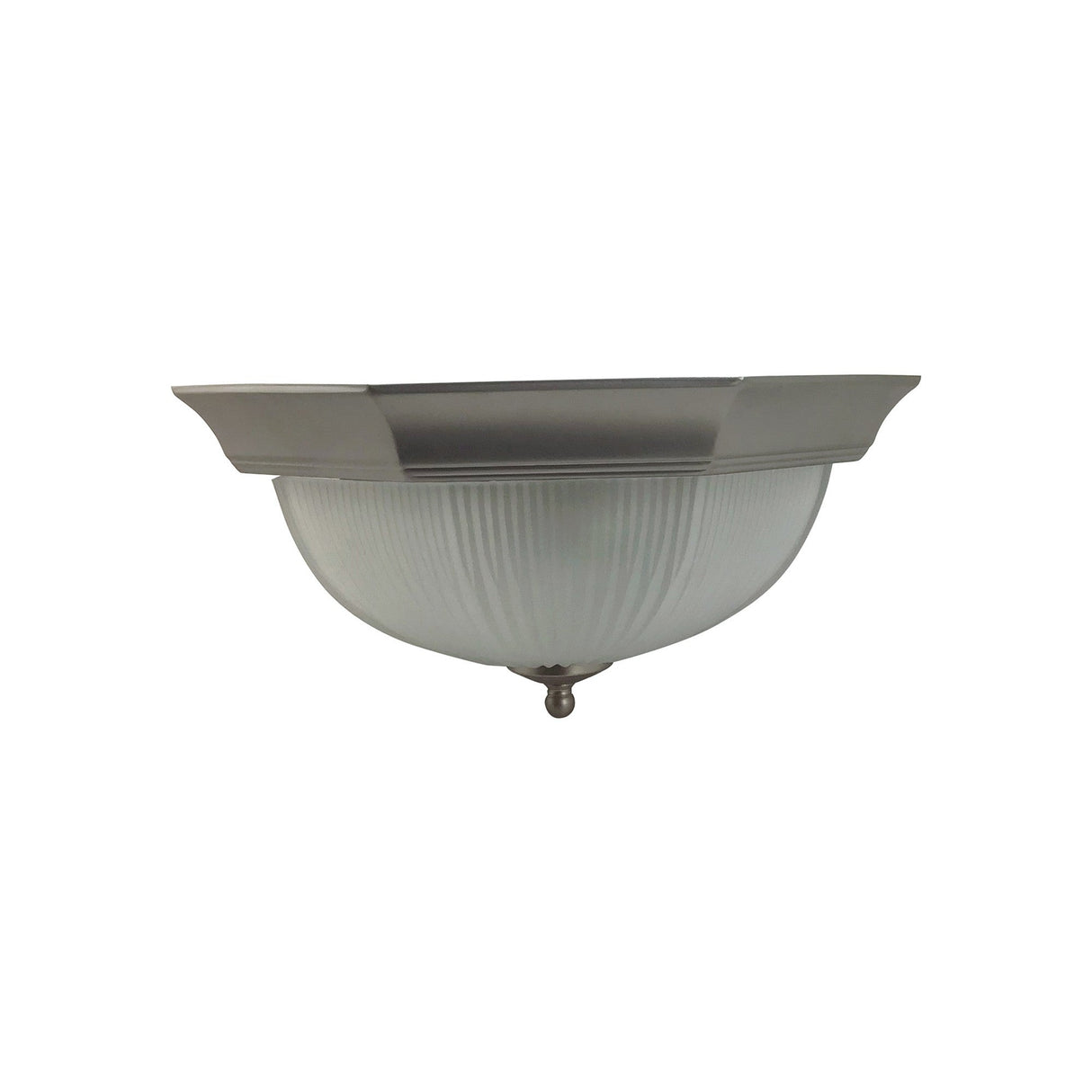Fia 2 Light Flush Ceiling Light - Nickel