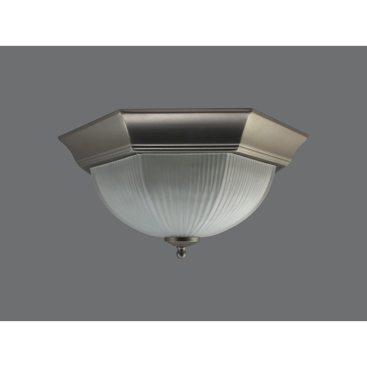 Fia 2 Light Flush Ceiling Light - Nickel